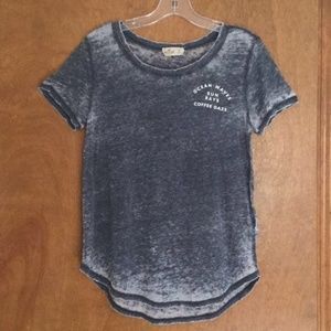 Hollister grey burnout graphic tee